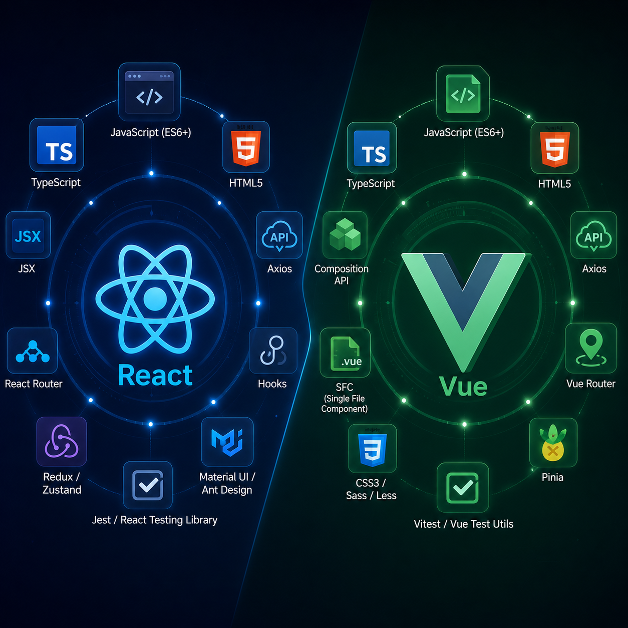 React / Vue